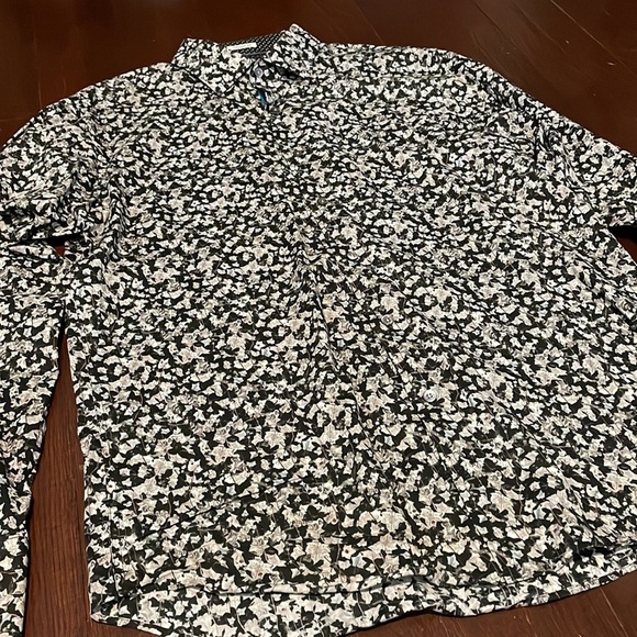 Men’s Bugatchi Shaped Fit Collared Cotton Button Down Long Sleeve Shirt Large - Picture 1 of 16